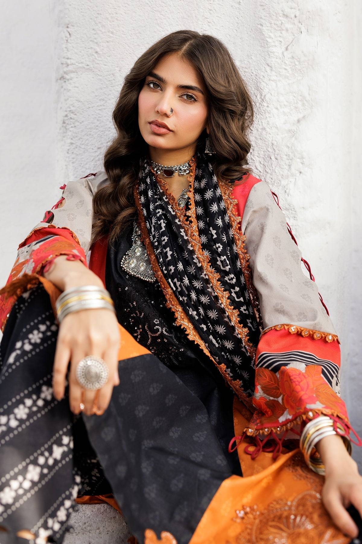 Charizma | Rangoli Lawn | CRO5-01 by Maria Faisal - Registered Vendor of : Charizma - type : Ladies Clothes - 100% original wedding dresses