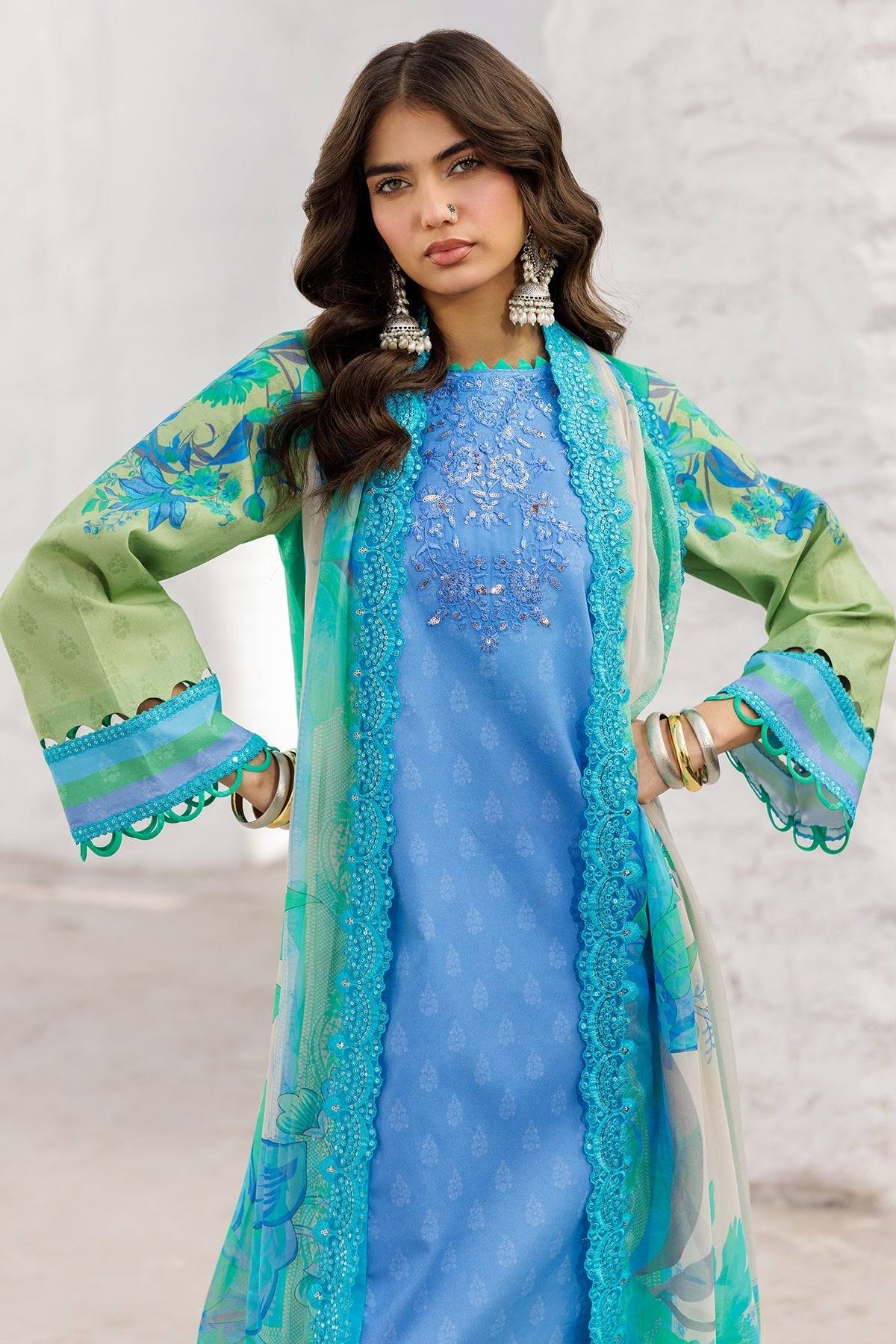 Charizma | Rangoli Lawn | CRO5-05 by Maria Faisal - Registered Vendor of : Charizma - type : Ladies Clothes - 100% original wedding dresses