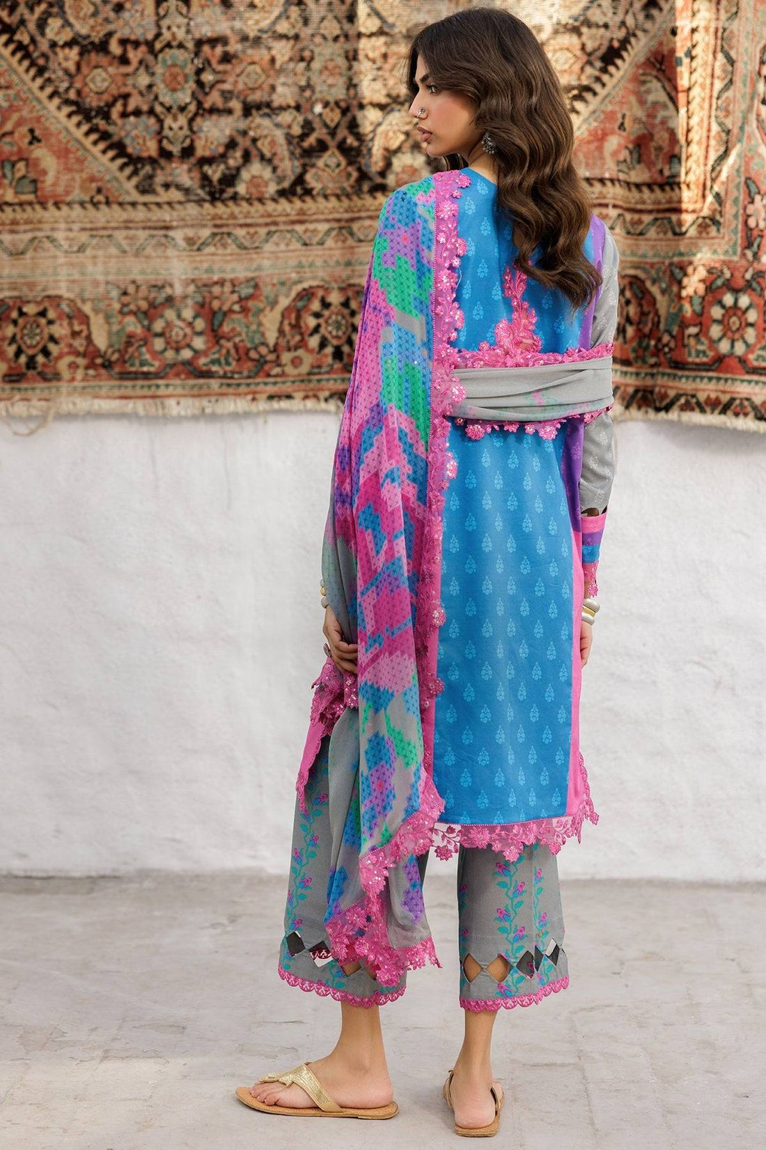 Charizma | Rangoli Lawn | CRO5-02 by Maria Faisal - Registered Vendor of : Charizma - type : Ladies Clothes - 100% original wedding dresses