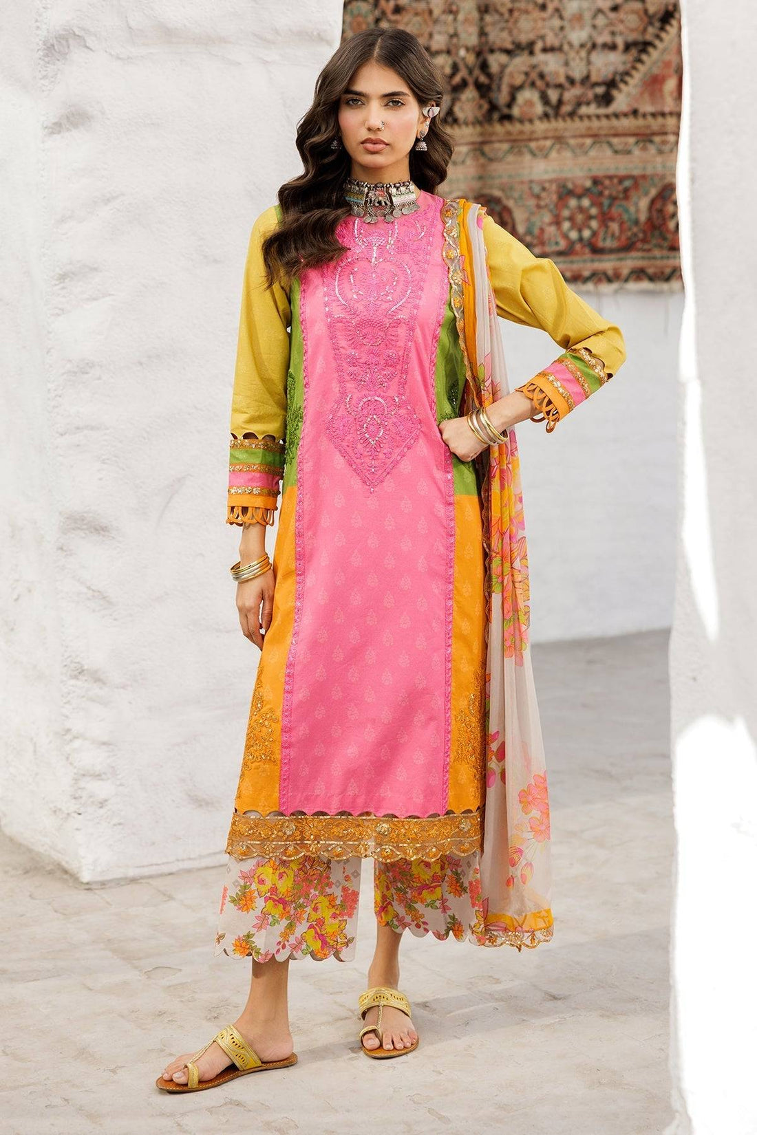 Charizma | Rangoli Lawn | CRO5-04 by Maria Faisal - Registered Vendor of : Charizma - type : Ladies Clothes - 100% original wedding dresses