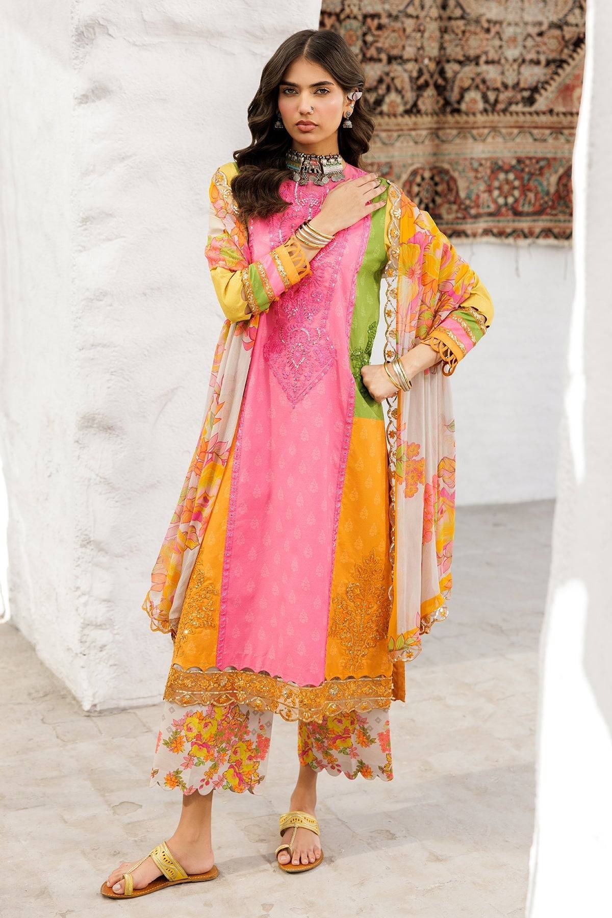 Charizma | Rangoli Lawn | CRO5-04 by Maria Faisal - Registered Vendor of : Charizma - type : Ladies Clothes - 100% original wedding dresses