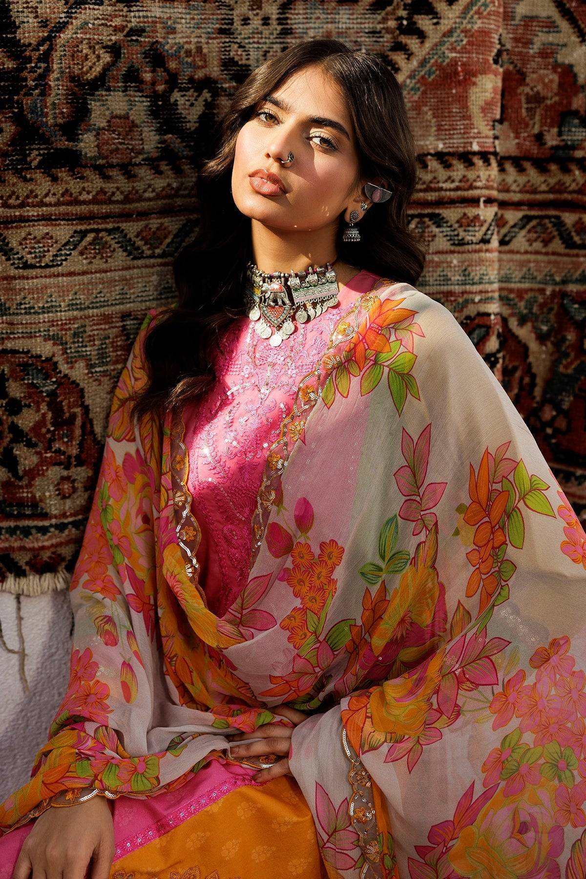 Charizma | Rangoli Lawn | CRO5-04 by Maria Faisal - Registered Vendor of : Charizma - type : Ladies Clothes - 100% original wedding dresses
