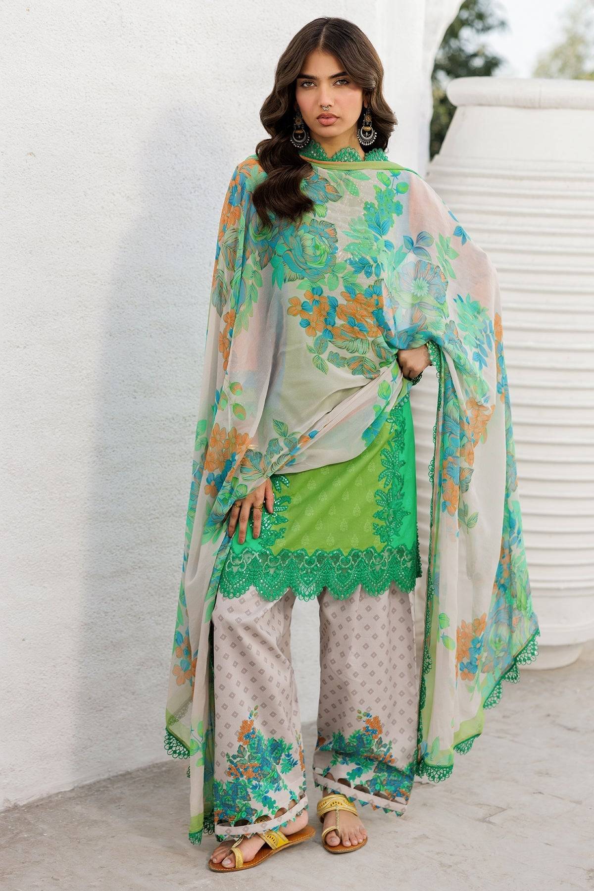 Charizma | Rangoli Lawn | CRO5-03 by Maria Faisal - Registered Vendor of : Charizma - type : Ladies Clothes - 100% original wedding dresses
