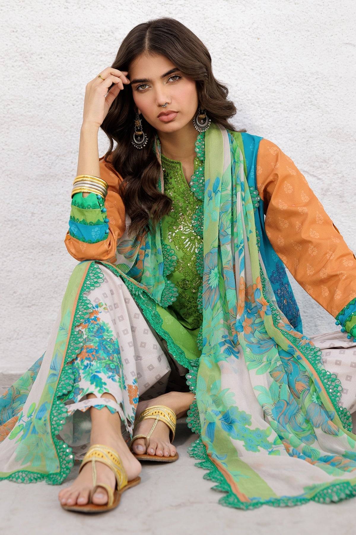 Charizma | Rangoli Lawn | CRO5-03 by Maria Faisal - Registered Vendor of : Charizma - type : Ladies Clothes - 100% original wedding dresses
