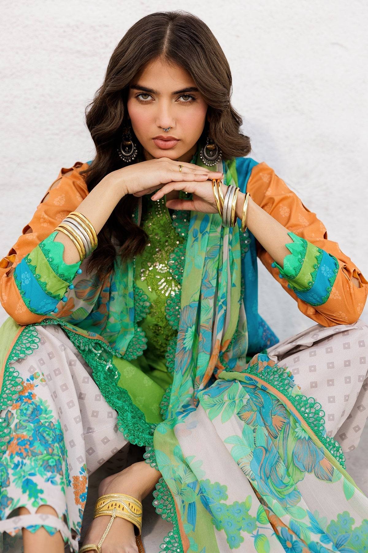 Charizma | Rangoli Lawn | CRO5-03 by Maria Faisal - Registered Vendor of : Charizma - type : Ladies Clothes - 100% original wedding dresses