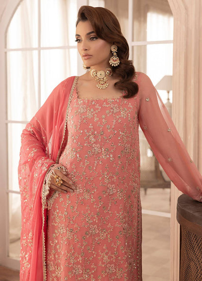 Sahane | Elyssa Festive Chiffon | CT-19003 Rosa - ELYSSA by Maria Faisal - Registered Vendor of : Sahane - type : Ladies Clothes - 100% original wedding dresses