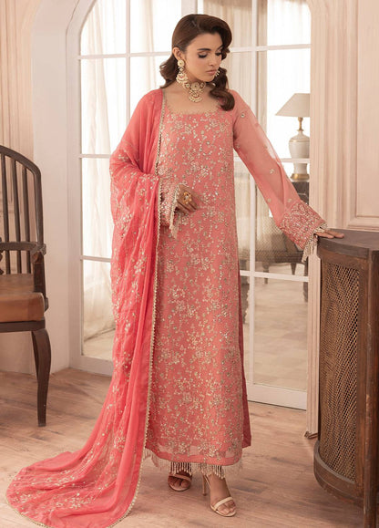 Sahane | Elyssa Festive Chiffon | CT-19003 Rosa - ELYSSA by Maria Faisal - Registered Vendor of : Sahane - type : Ladies Clothes - 100% original wedding dresses