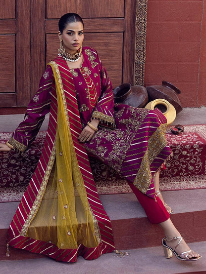 Salitex | Signature Festive Chiffon | JI015 by Maria Faisal - Registered Vendor of : Salitex - type : Ladies Clothes - 100% original wedding dresses