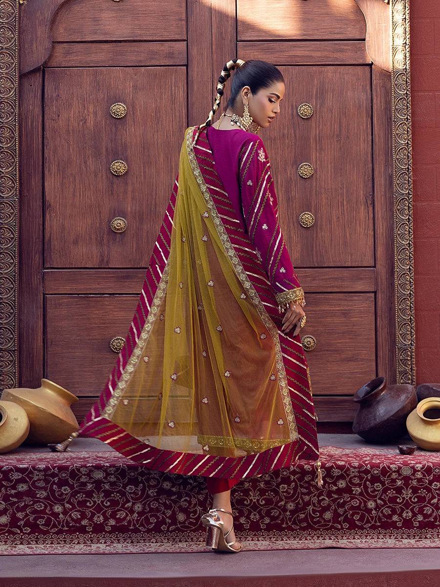 Salitex | Signature Festive Chiffon | JI015 by Maria Faisal - Registered Vendor of : Salitex - type : Ladies Clothes - 100% original wedding dresses