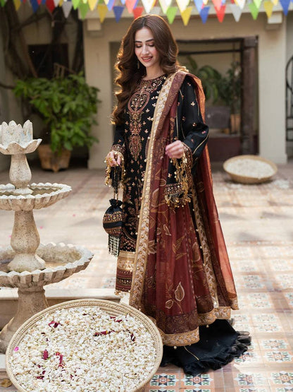 Salitex | Signature Festive Chiffon | NO025 by Maria Faisal - Registered Vendor of : Salitex - type : Ladies Clothes - 100% original wedding dresses