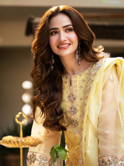 Salitex | Signature Festive Chiffon | NO030 by Maria Faisal - Registered Vendor of : Salitex - type : Ladies Clothes - 100% original wedding dresses