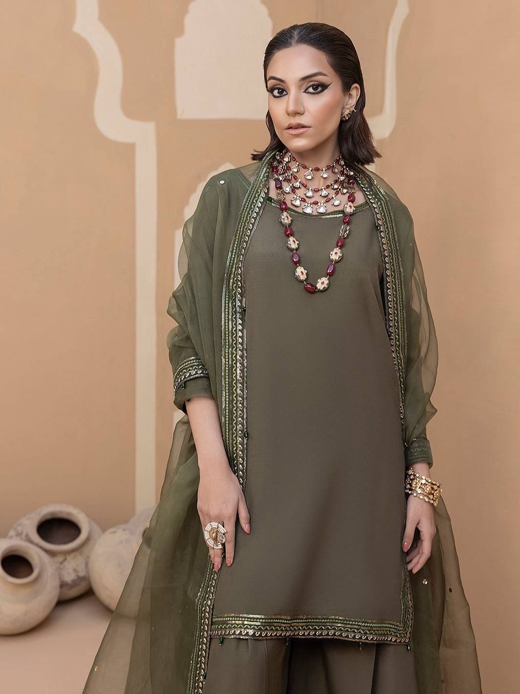 Hem Stitch | Raw Silk Edit 25 | Noor by Maria Faisal - Registered Vendor of : Hemstitch - type : Ladies Clothes - 100% original wedding dresses