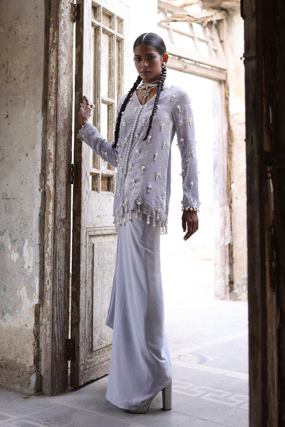 Wardha Saleem | Pure Velvet 25 | Afra - Formal Dress - available at Maria Faisal in UK and USA.