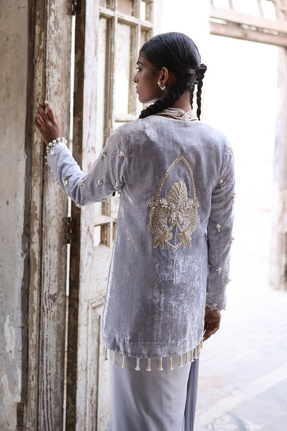Wardha Saleem | Pure Velvet 25 | Afra - Formal Dress - available at Maria Faisal in UK and USA.