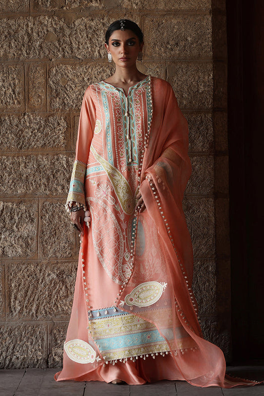 Wardha Saleem | Aari Collection | Ayezel - Formal Dress - available at Maria Faisal in UK and USA.