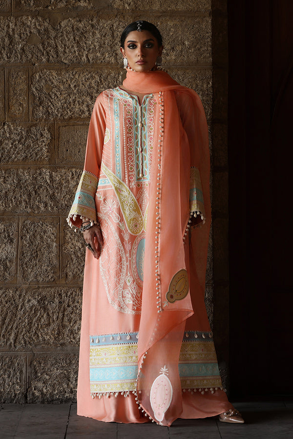 Wardha Saleem | Aari Collection | Ayezel - Formal Dress - available at Maria Faisal in UK and USA.