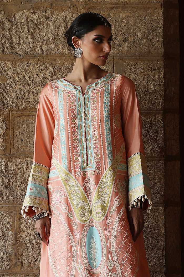 Wardha Saleem | Aari Collection | Ayezel - Formal Dress - available at Maria Faisal in UK and USA.