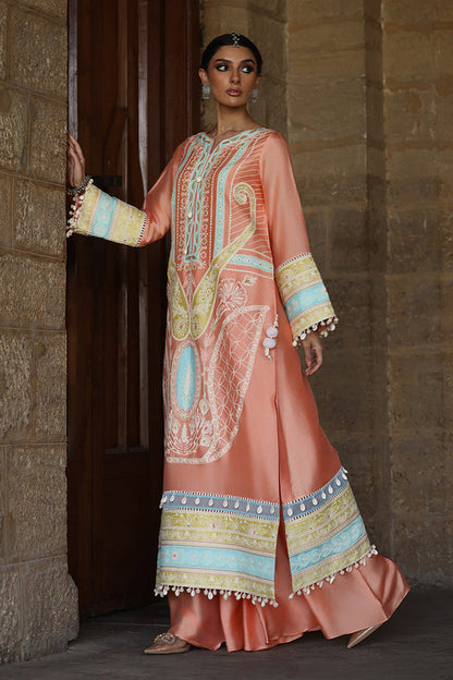 Wardha Saleem | Aari Collection | Ayezel - Formal Dress - available at Maria Faisal in UK and USA.