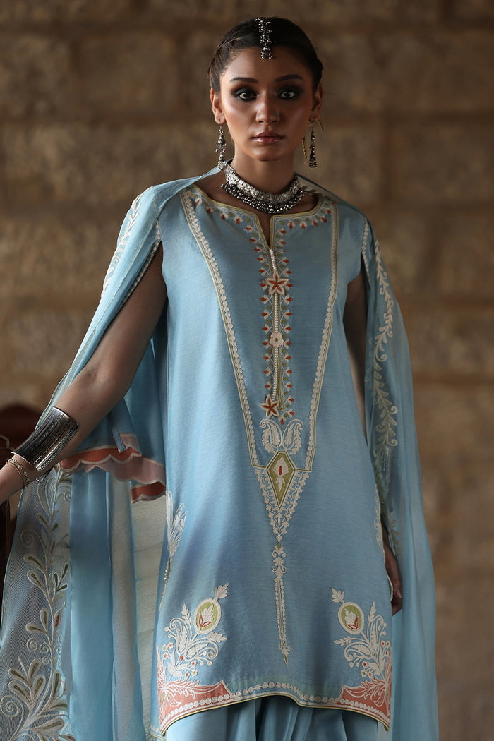 Wardha Saleem | Aari Collection | Shanza - Formal Dress - available at Maria Faisal in UK and USA.