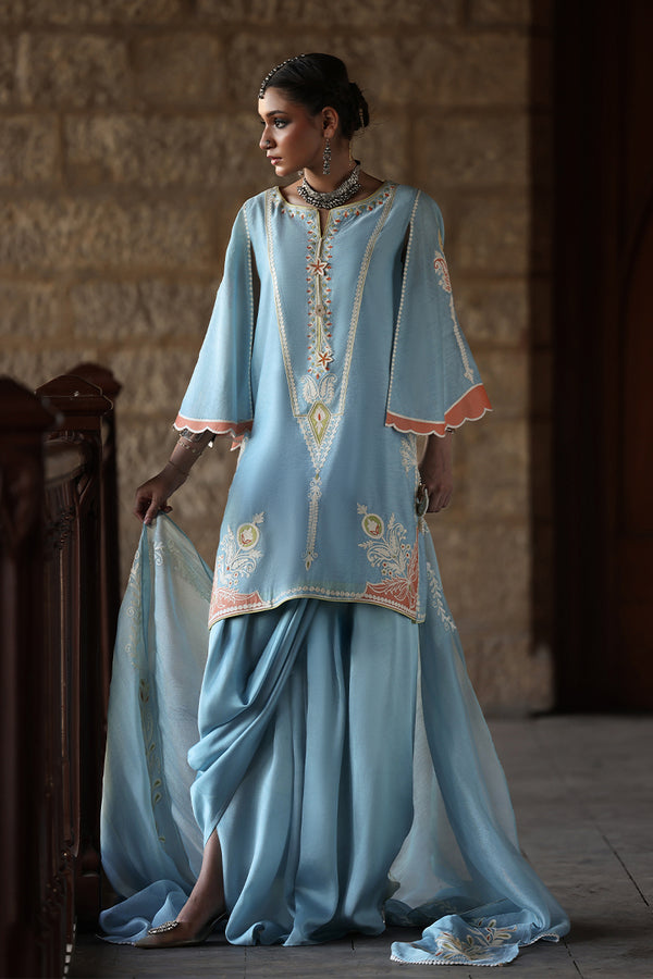 Wardha Saleem | Aari Collection | Shanza - Formal Dress - available at Maria Faisal in UK and USA.