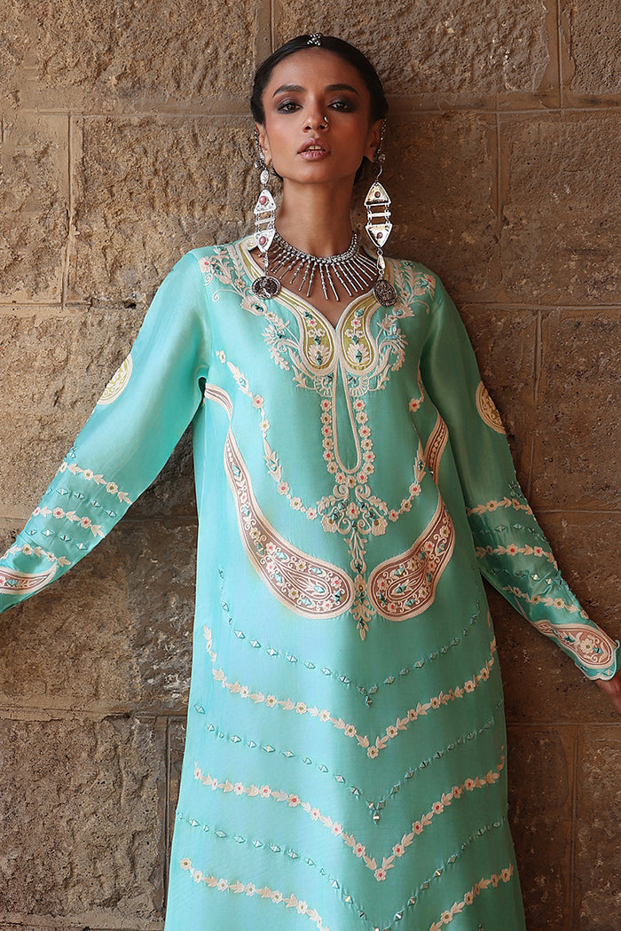 Wardha Saleem | Aari Collection | Kiyana - Formal Dress - available at Maria Faisal in UK and USA.