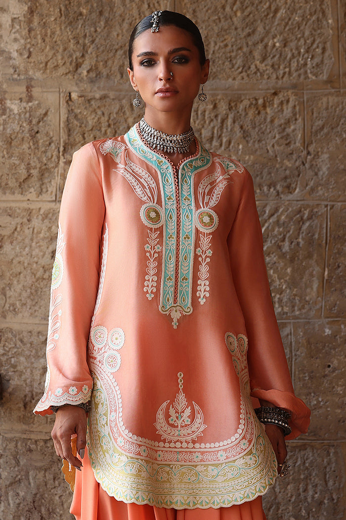 Wardha Saleem | Aari Collection | Ainah - Formal Dress - available at Maria Faisal in UK and USA.