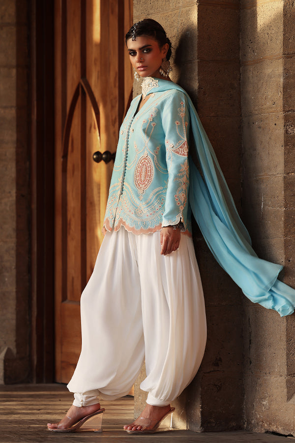 Wardha Saleem | Aari Collection | Alaya - Formal Dress - available at Maria Faisal in UK and USA.