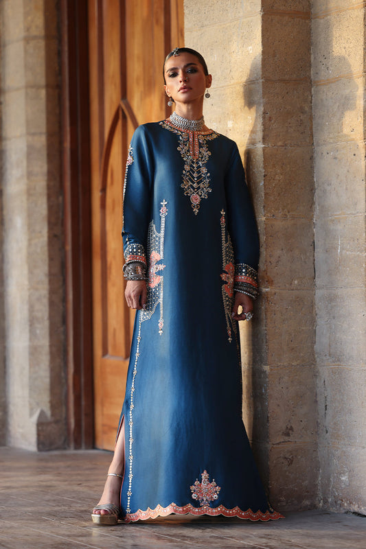 Wardha Saleem | Layla Festive 26 | Azraq - Formal Dress - available at Maria Faisal in UK and USA.