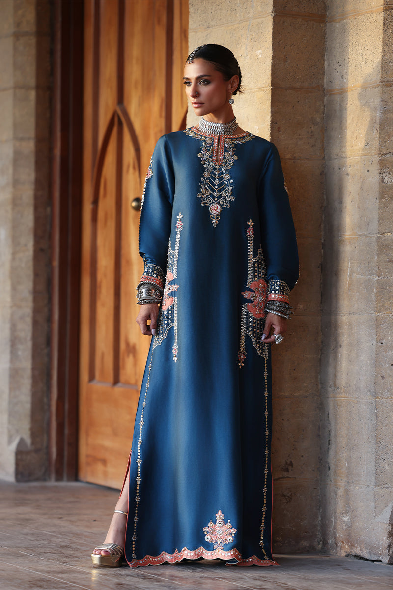 Wardha Saleem | Layla Festive 26 | Azraq - Formal Dress - available at Maria Faisal in UK and USA.