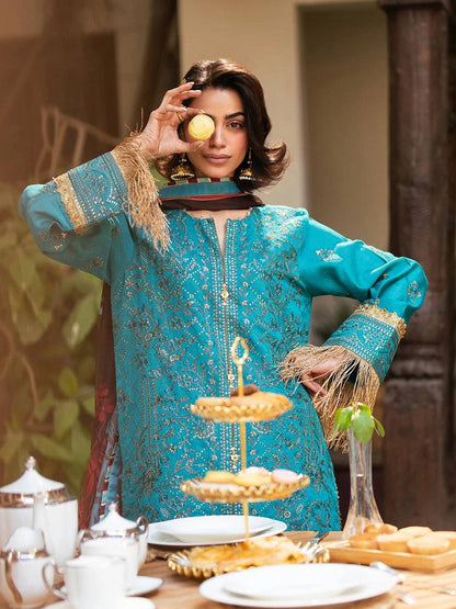 Salitex | Signature Festive Chiffon | NO034 by Maria Faisal - Registered Vendor of : Salitex - type : Ladies Clothes - 100% original wedding dresses