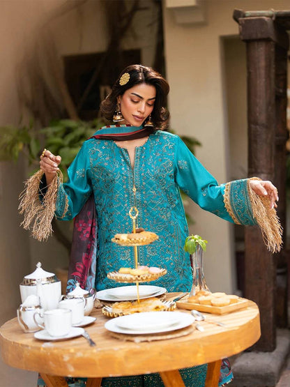 Salitex | Signature Festive Chiffon | NO034 by Maria Faisal - Registered Vendor of : Salitex - type : Ladies Clothes - 100% original wedding dresses