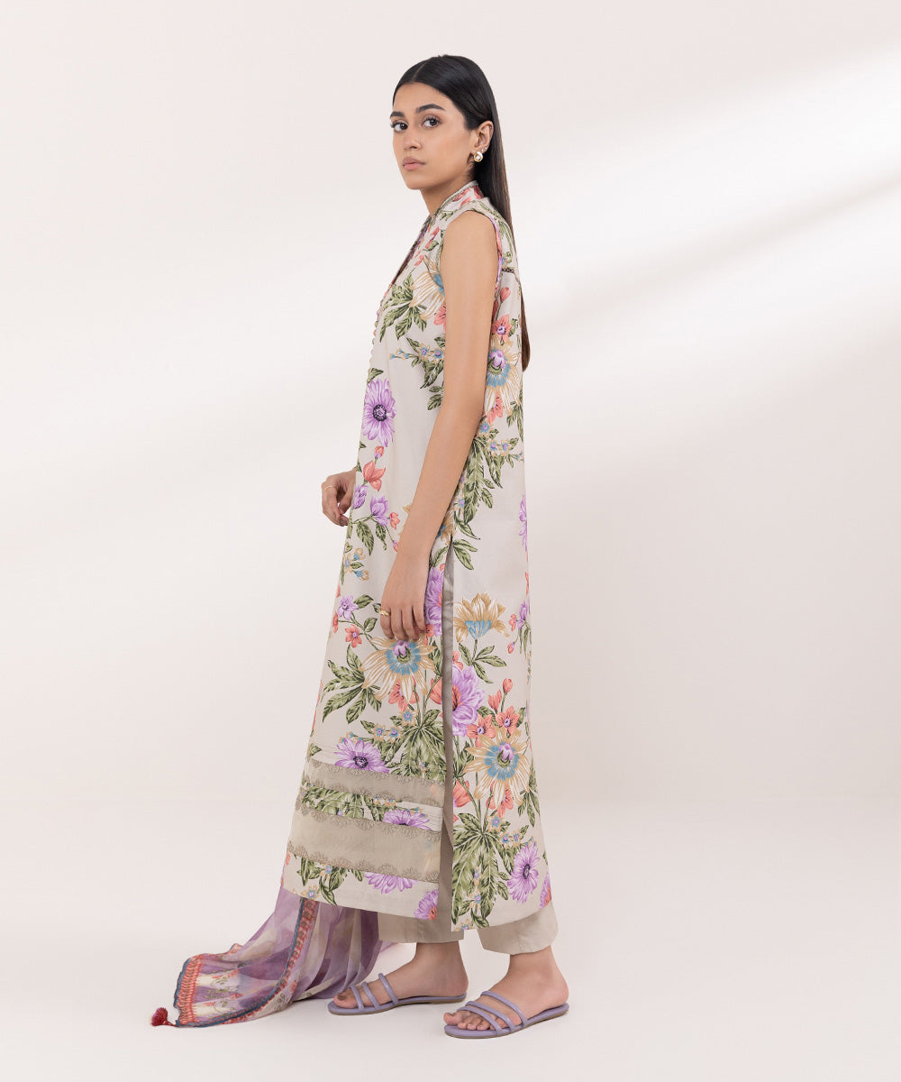 Sapphire | Intermix 2024 | Cambric Suit S-28 - Designer Dress with Intricate embroidery and embellishments. Shop elegent wedding dress at Maria Faisal.