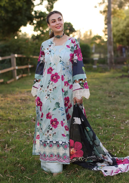 Elaf Premium | Prints Chikankari 24 | 01B AQUABELLA - Waniyas