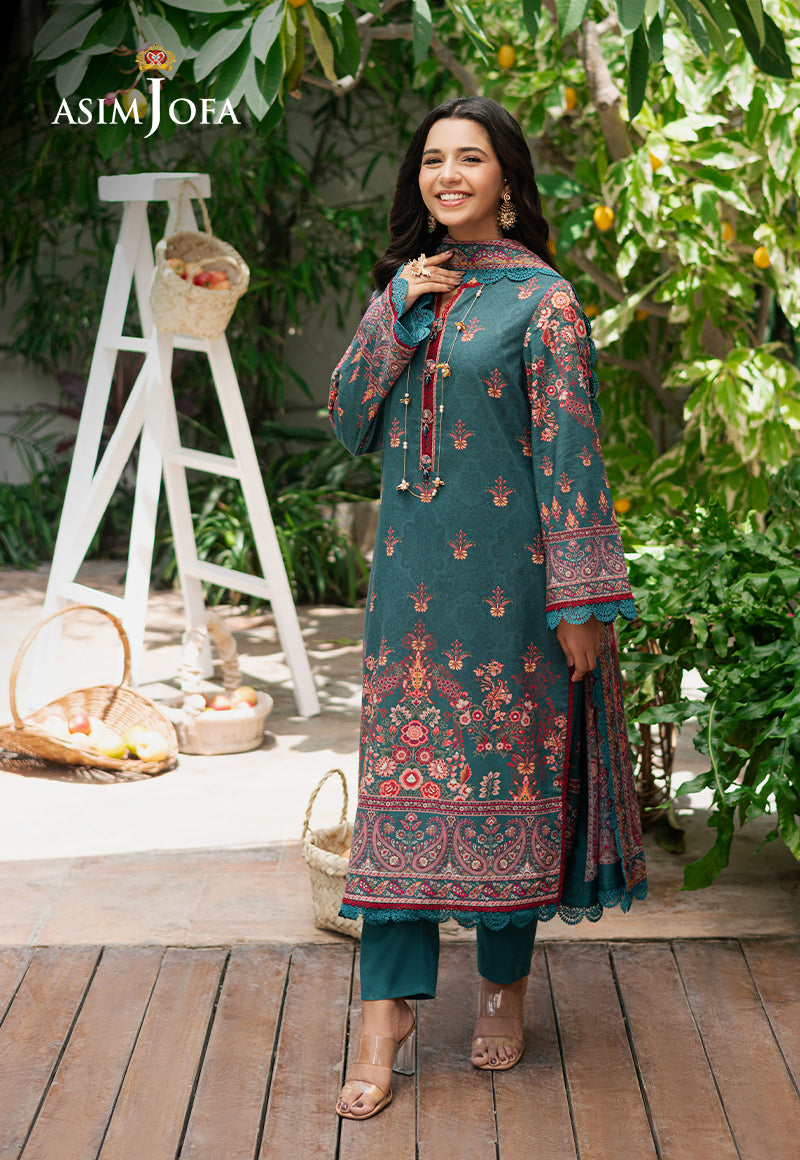Asim Jofa | Prints Drop 2 | AJUUB-26 - Designer Dress with Intricate embroidery and embellishments. Shop elegent wedding dress at Maria Faisal.