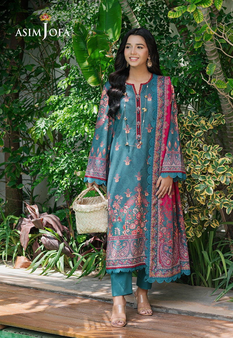 Asim Jofa | Prints Drop 2 | AJUUB-26 - Designer Dress with Intricate embroidery and embellishments. Shop elegent wedding dress at Maria Faisal.
