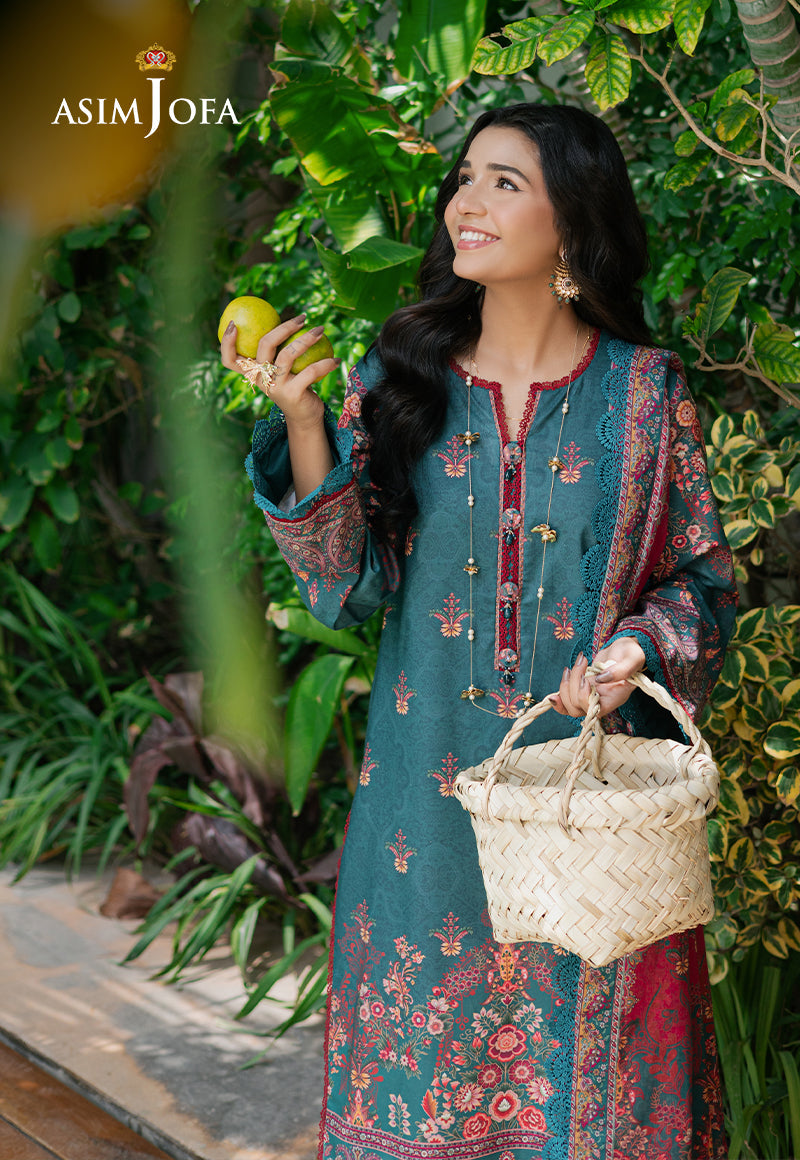 Asim Jofa | Prints Drop 2 | AJUUB-26 - Designer Dress with Intricate embroidery and embellishments. Shop elegent wedding dress at Maria Faisal.