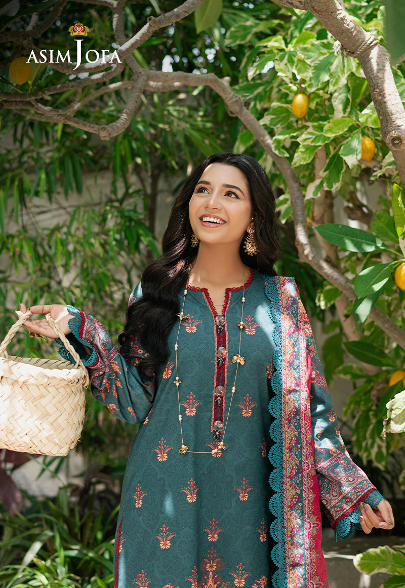 Asim Jofa | Prints Drop 2 | AJUUB-26 - Designer Dress with Intricate embroidery and embellishments. Shop elegent wedding dress at Maria Faisal.