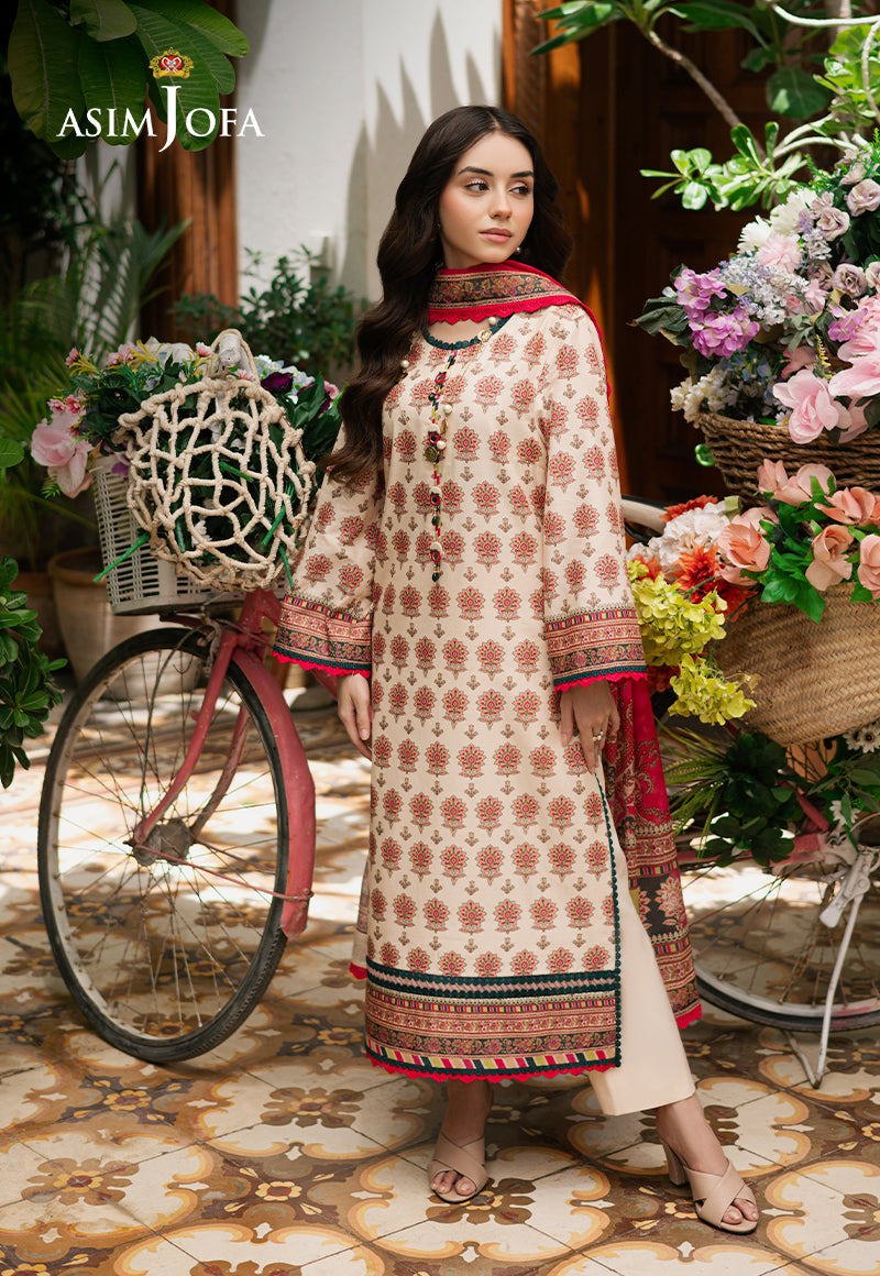 Asim Jofa | Prints Drop 2 | AJUUB-39 - Designer Dress with Intricate embroidery and embellishments. Shop elegent wedding dress at Maria Faisal.