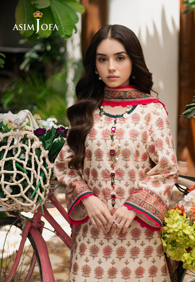 Asim Jofa | Prints Drop 2 | AJUUB-39 - Designer Dress with Intricate embroidery and embellishments. Shop elegent wedding dress at Maria Faisal.