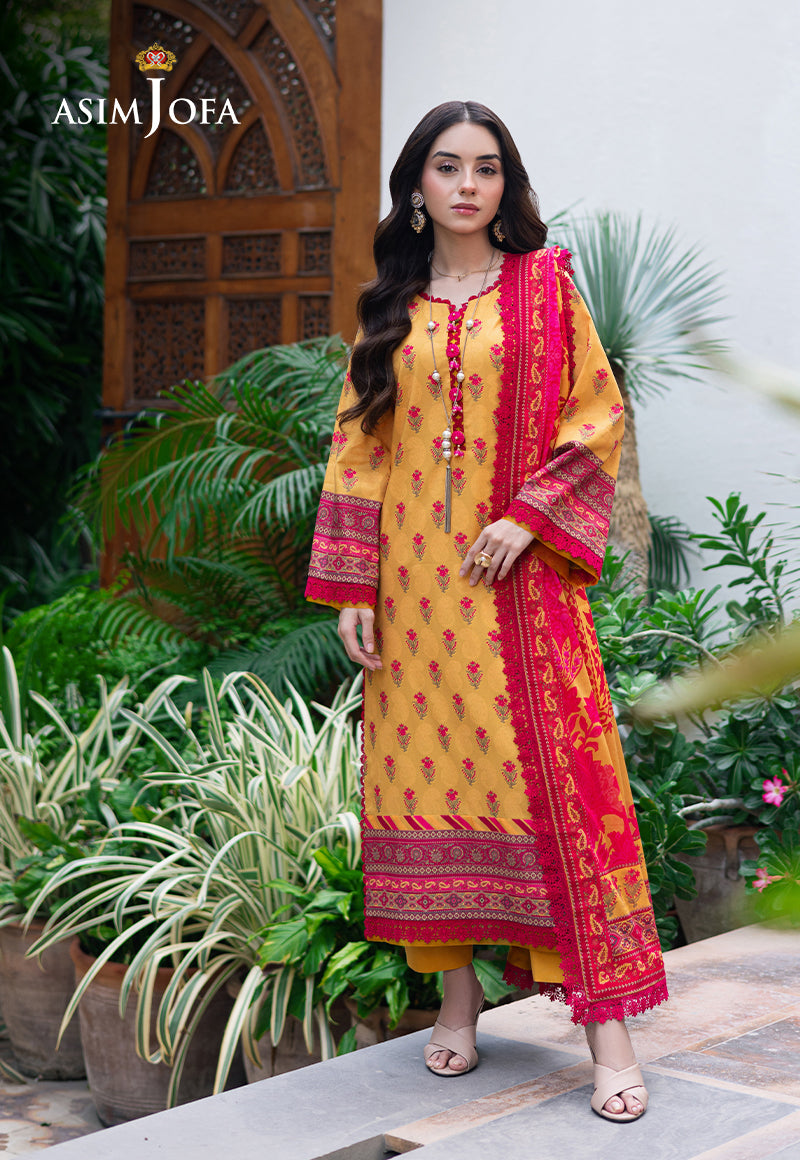 Asim Jofa | Prints Drop 2 | AJUUB-36 - Designer Dress with Intricate embroidery and embellishments. Shop elegent wedding dress at Maria Faisal.