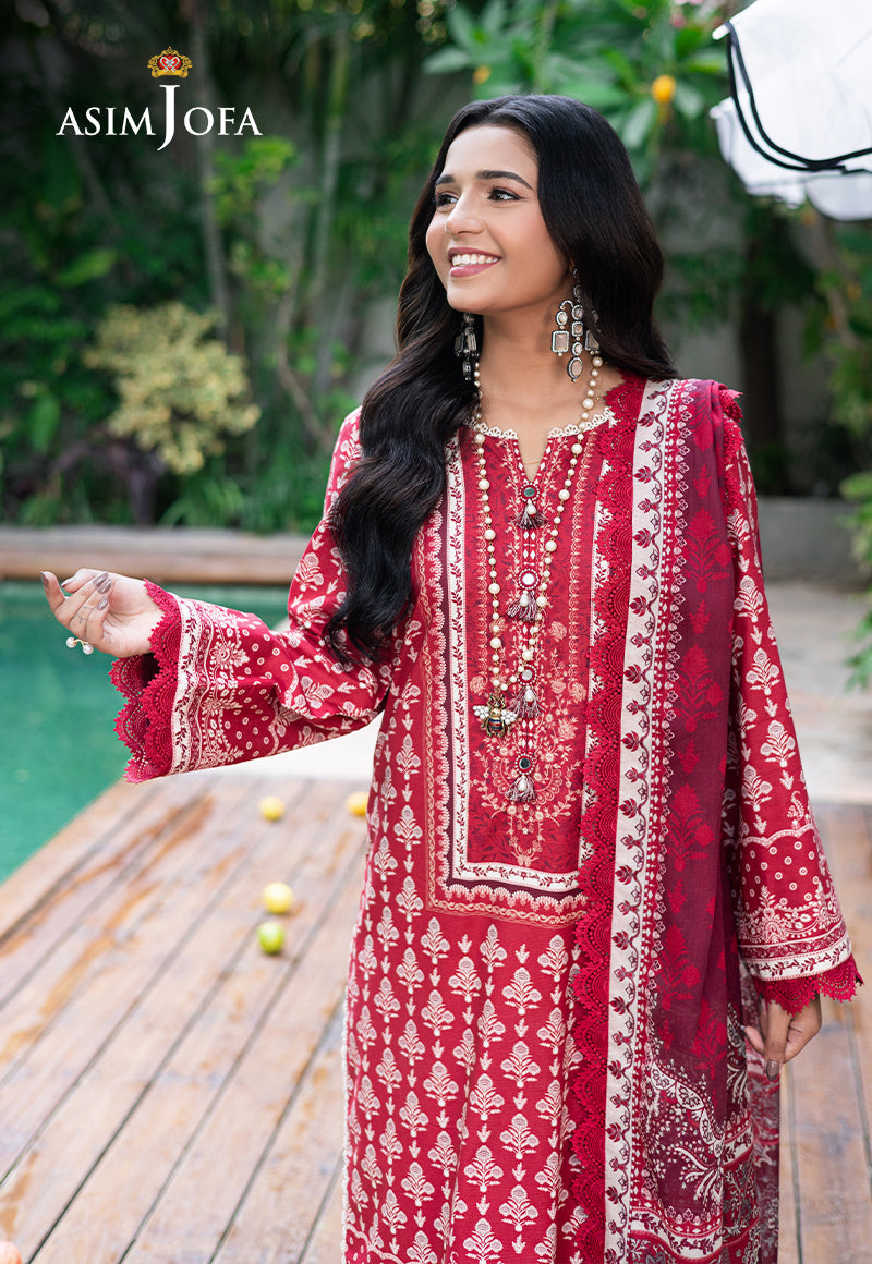 Asim Jofa | Prints Drop 2 | AJUUB-32 - Designer Dress with Intricate embroidery and embellishments. Shop elegent wedding dress at Maria Faisal.
