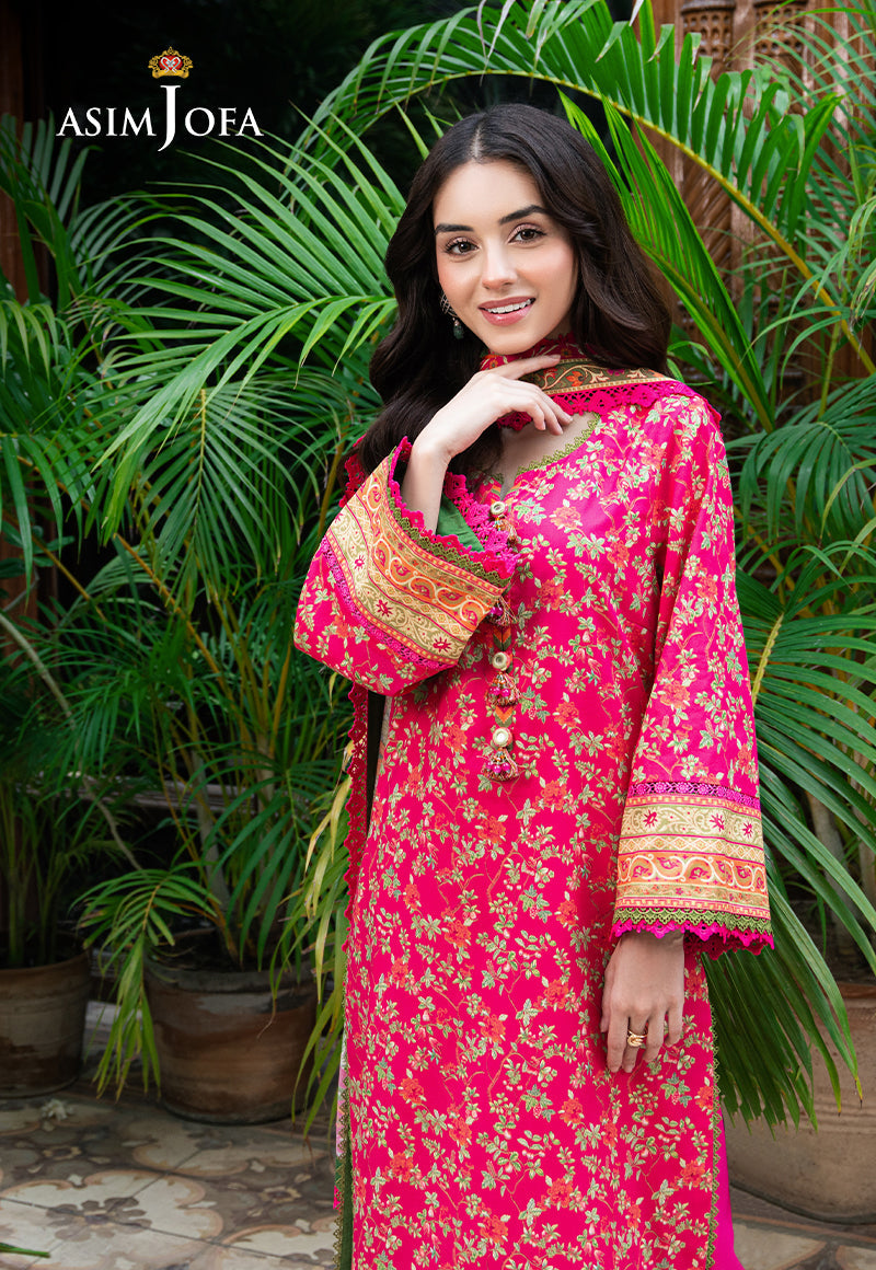 Asim Jofa | Prints Drop 2 |  AJUUB-24 - Designer Dress with Intricate embroidery and embellishments. Shop elegent wedding dress at Maria Faisal.