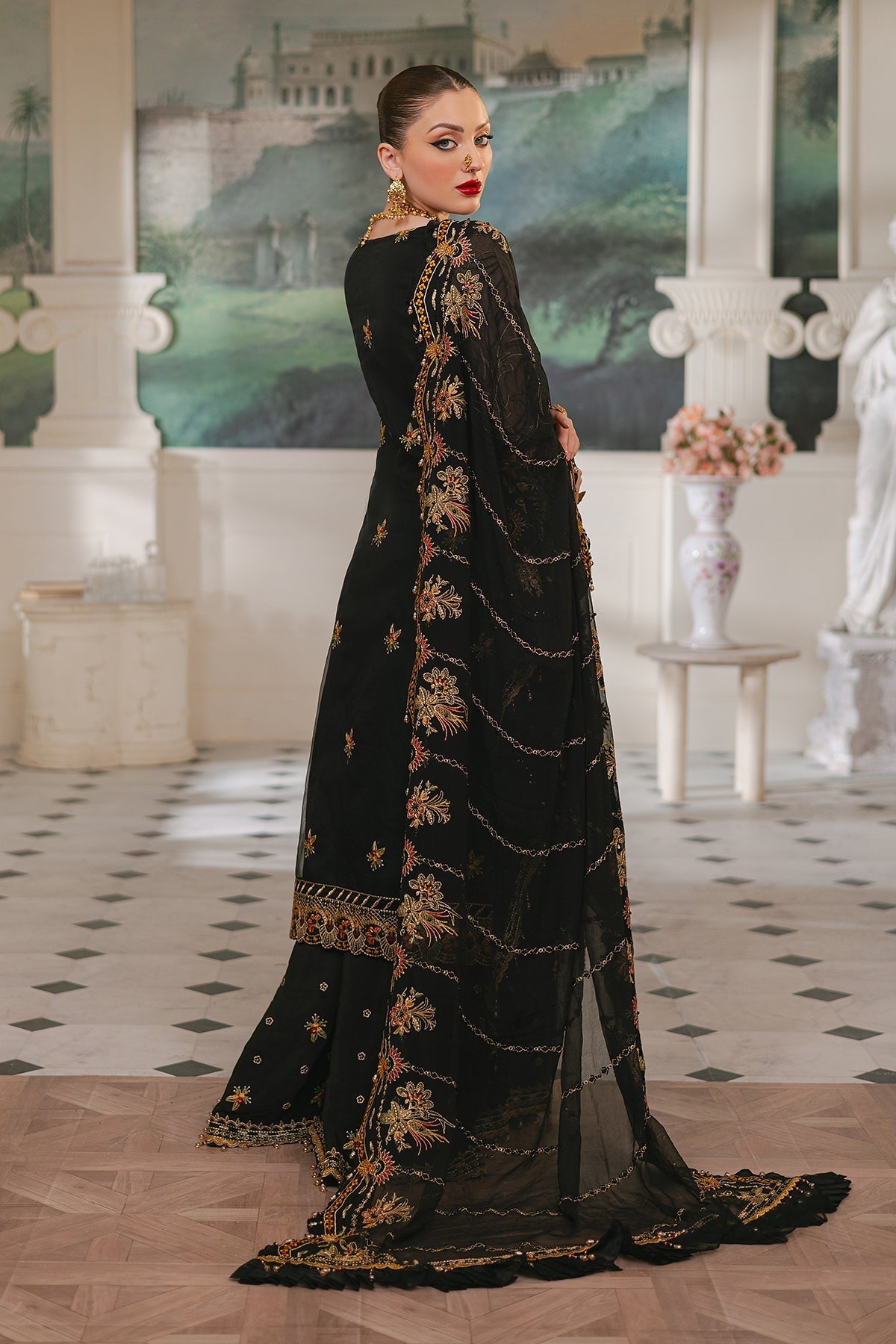 Raeesa Premium | Ada Premium Collection | HU - 46 Black Swan - Ladies Clothes 