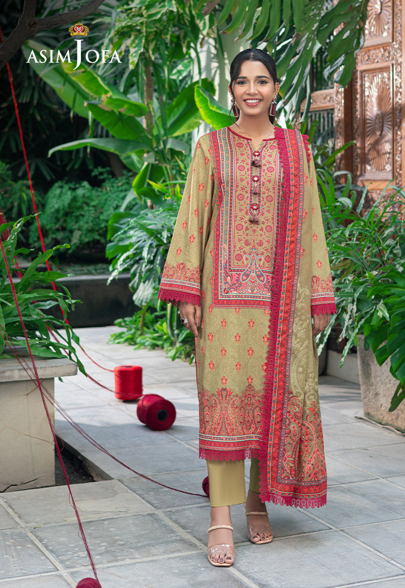 Asim Jofa | Prints Drop 2 | AJUUB-28 - Designer Dress with Intricate embroidery and embellishments. Shop elegent wedding dress at Maria Faisal.