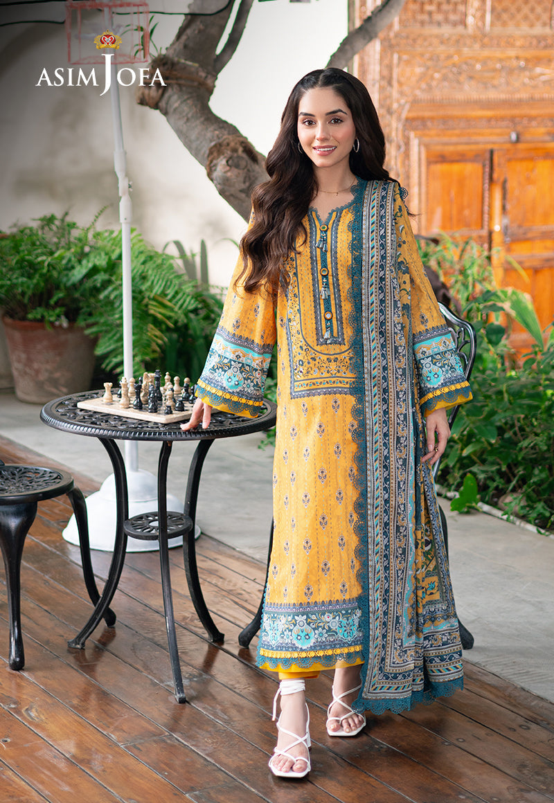 Asim Jofa | Prints Drop 2 | AJUUB-23 - Designer Dress with Intricate embroidery and embellishments. Shop elegent wedding dress at Maria Faisal.