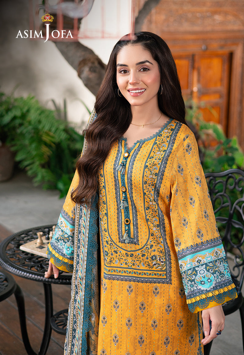 Asim Jofa | Prints Drop 2 | AJUUB-23 - Designer Dress with Intricate embroidery and embellishments. Shop elegent wedding dress at Maria Faisal.