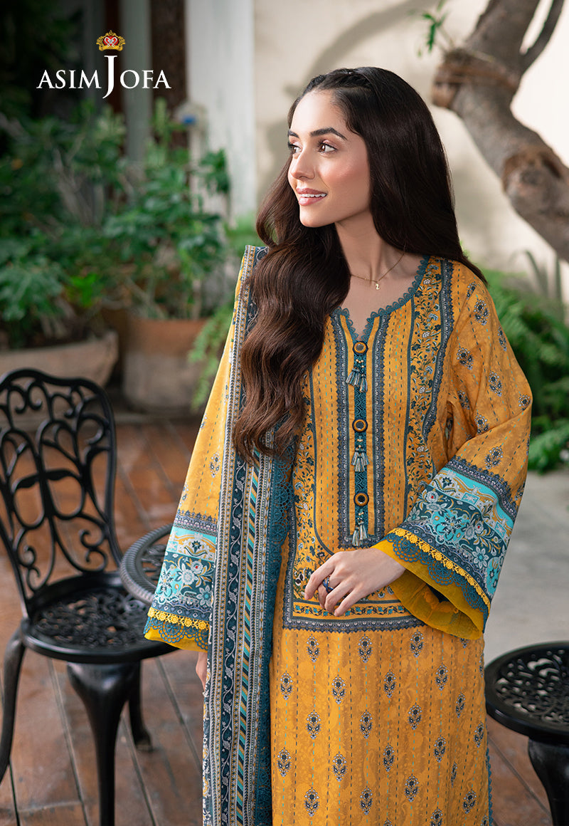 Asim Jofa | Prints Drop 2 | AJUUB-23 - Designer Dress with Intricate embroidery and embellishments. Shop elegent wedding dress at Maria Faisal.