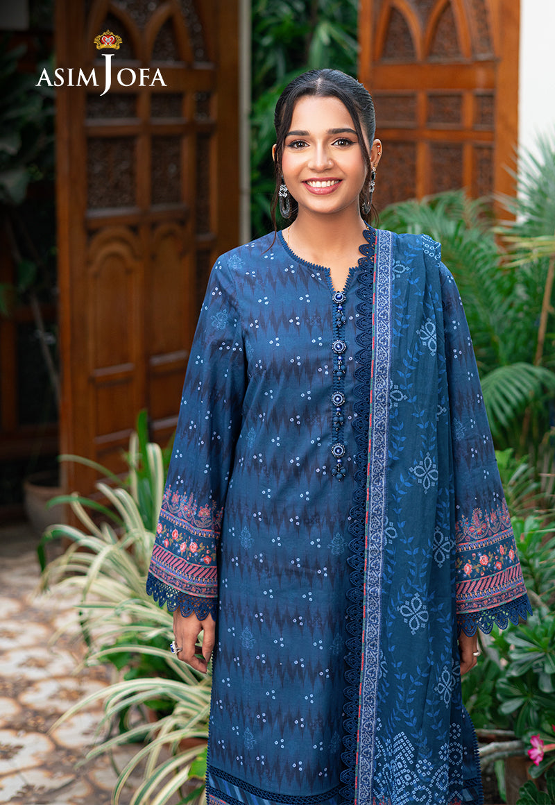 Asim Jofa | Prints Drop 2 | AJUUB-37 - Designer Dress with Intricate embroidery and embellishments. Shop elegent wedding dress at Maria Faisal.