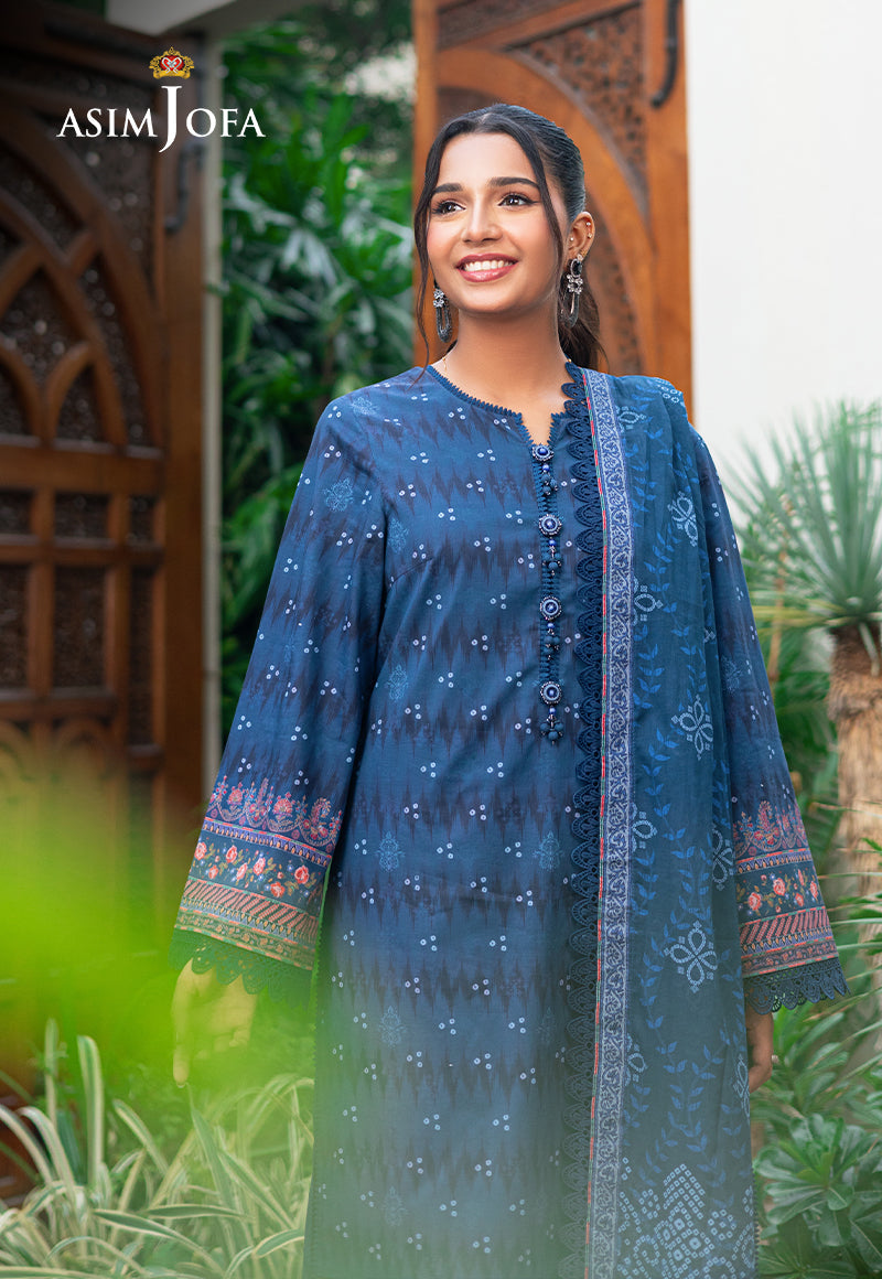 Asim Jofa | Prints Drop 2 | AJUUB-37 - Designer Dress with Intricate embroidery and embellishments. Shop elegent wedding dress at Maria Faisal.