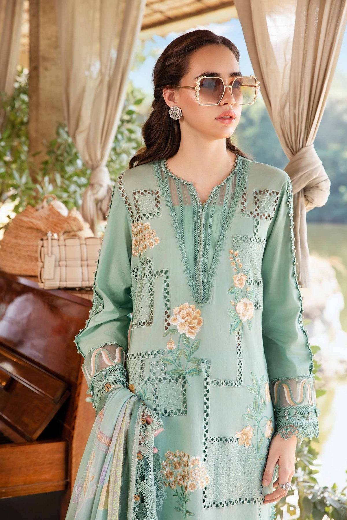 Maria B | M Prints 25 | MPT-2501-B by Maria Faisal - Registered Vendor of : Maria B - type : Ladies Clothes - 100% original wedding dresses